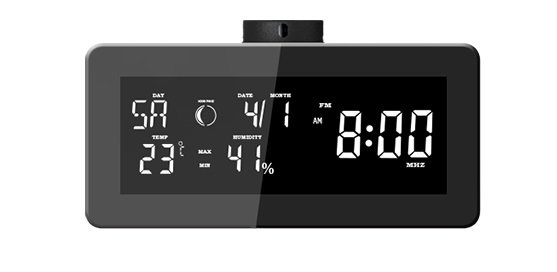 Kémébresztőóra Full HD kamerával és 330°-os forgó lencsével