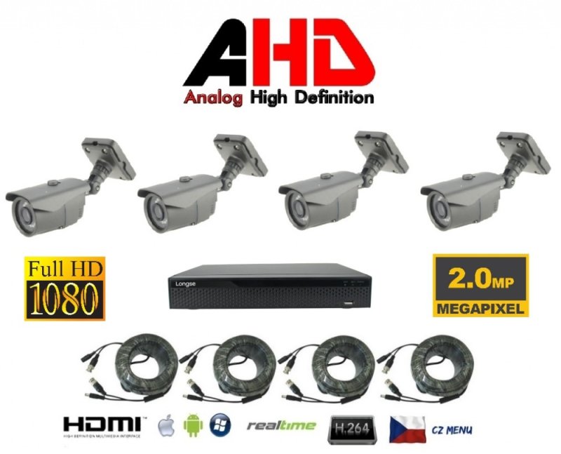 4 csatornás kamerakészlet 2Mpx 4AHD3