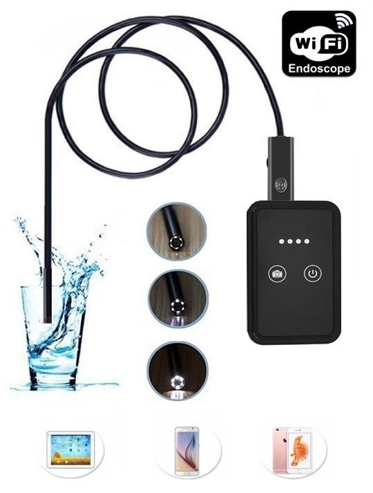 Wi-Fi endoszkópos ellenőrző kamera 2 / 5 m kábellel