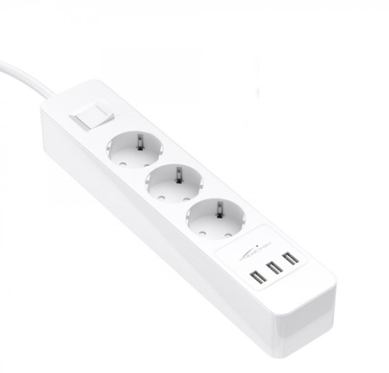 GSM lehallgató készülék 3-foglalatú hosszabbítóban, 3 USB-porttal