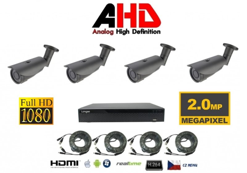 4 csatornás kamerakészlet 2Mpx 4AHD7