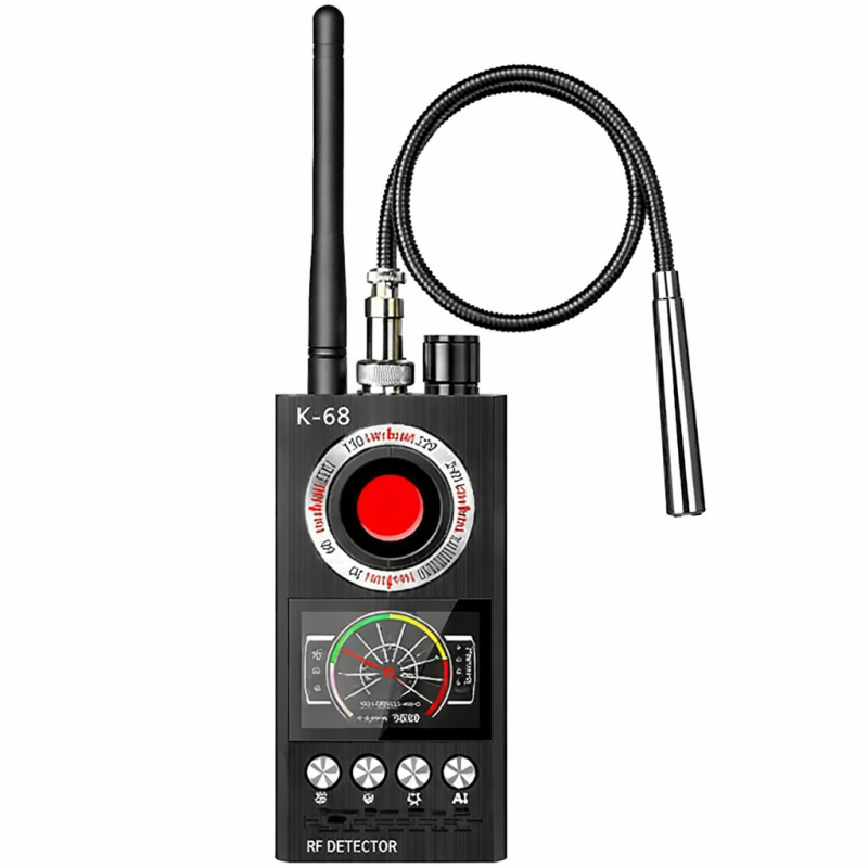 Rejtett kamerák és GSM lehallgató készülékek multifunkciós detektora K68