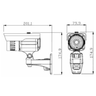 AHD kamera 2,1MP 1920x1080, 60m IR