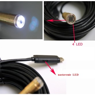 Endoszkópos vízálló ellenőrző USB-kamera 5m / 10m / 15 m / 20 m / 25 m kábellel