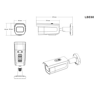 AHD kamera 2MP 1920x1080, 60m IR