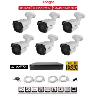 6 IP kamera készlet - 4 MP, IR 60m Longse