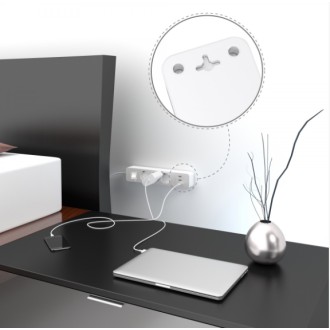 GSM lehallgató készülék 3-foglalatú hosszabbítóban, 3 USB-porttal