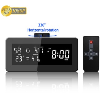 Kémébresztőóra Full HD kamerával és 330°-os forgó lencsével