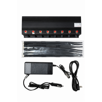 8-antennás PROFI GSM, DCS, 3G, 4G, GPS, Wi-Fi, PHS és 4G1 jelblokkoló