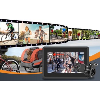 Biztonsági kamerarendszer kerékpárra vagy motorkerékpárra FULL HD kamerával és 4,3" monitorral - BIKE-1080 PLUS