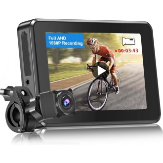 Biztonsági kamerarendszer kerékpárra vagy motorkerékpárra FULL HD kamerával és 4,3" monitorral - BIKE-1080 PLUS