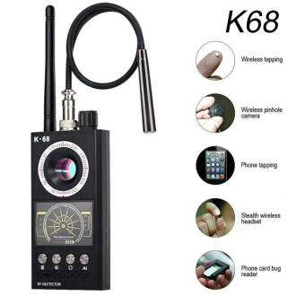 Rejtett kamerák és GSM lehallgató készülékek multifunkciós detektora K68