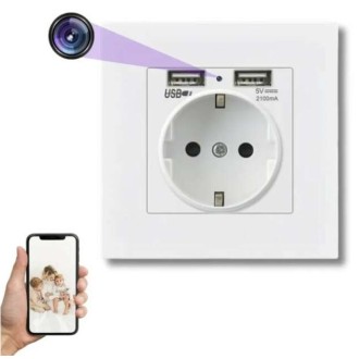 Rejtett mini kamera WiFi USB-s elektromos aljzatban