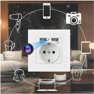 Rejtett mini kamera WiFi USB-s elektromos aljzatban