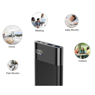 Wi-Fi 4K HD kamera powerbankben éjszakai látással és mozgásérzékeléssel