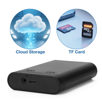 WiFi hangrögzítő külső mikrofonnal és hosszú készenléti monitorozással