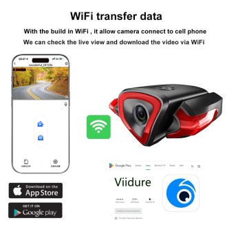 FULL HD hátsó kerékpáros kamera WiFi élő közvetítéssel okostelefonra (iOS/Android) + LED-es irányjelzők és figyelmeztető lámpa