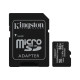 32 GB Kingston Micro SD-memóriakártya + SD adapter, CLASS 10