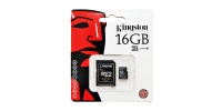 16 GB Kingston Micro SD-memóriakártya + SD adapter, CLASS 10