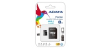 8 GB ADATA  Micro SD-memóriakártya + SD adapter, CLASS 10