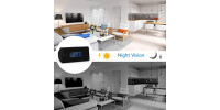 Wi-Fi HD kamera ébresztőórában éjszakai látással és PIR mozgásérzékelővel