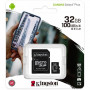 32 GB Kingston Micro SD-memóriakártya + SD adapter, CLASS 10
