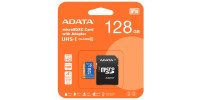 128 GB Micro SD-memóriakártya ADATA + SD adapter, CLASS 10 