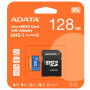 128 GB Micro SD-memóriakártya ADATA + SD adapter, CLASS 10 